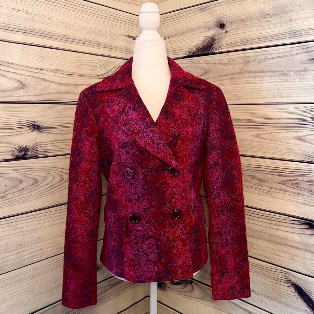 LAFAYETTE 148 New York Pink Textured Wool Blend Blazer Jacket Size 4